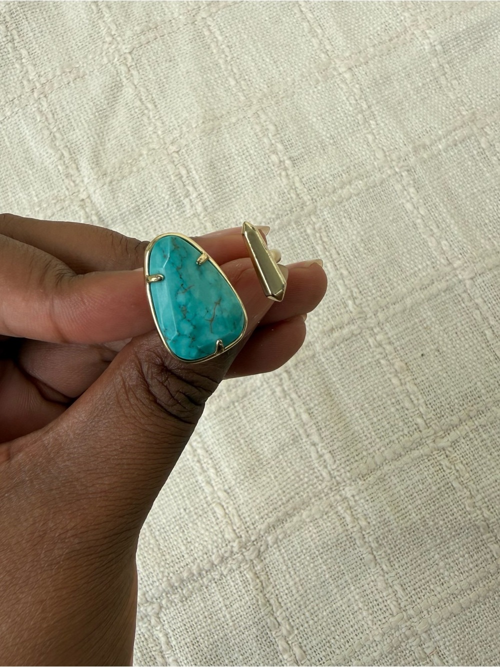 Kendra Scott Turquoise Stone Open Band Ring - Picture 3 of 5